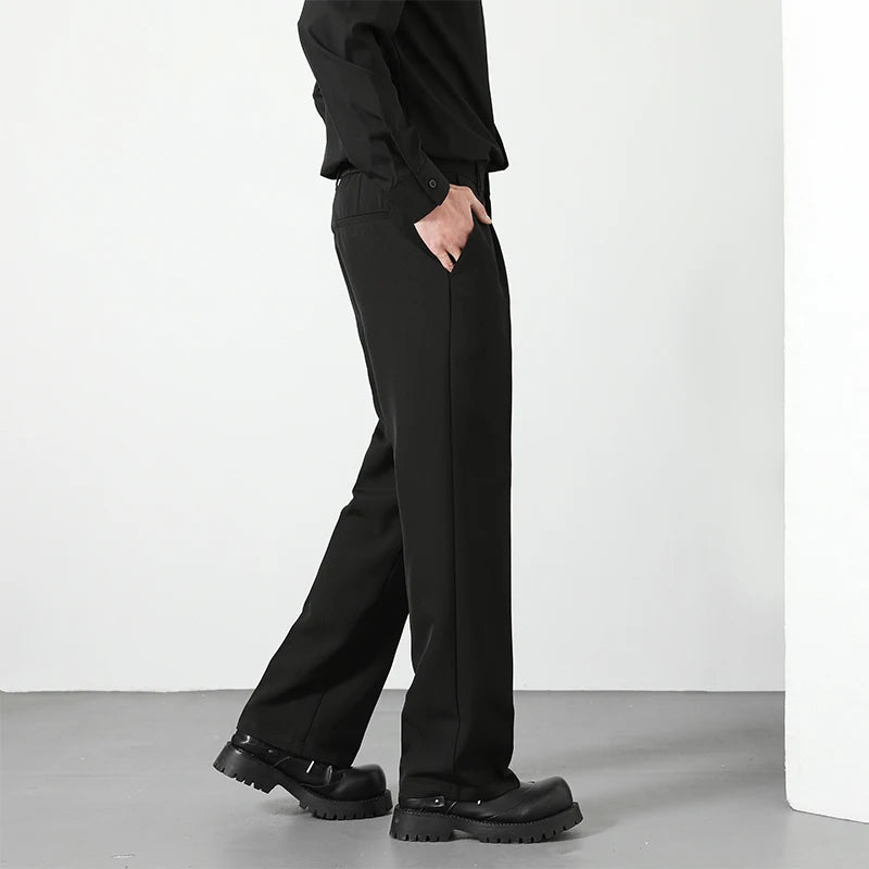 Men's Relaxed Fit Classic Straight-Leg Draped Pants