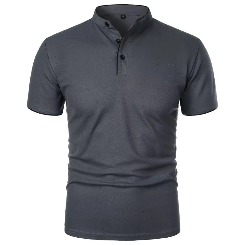 Men's Breathable Half-Button T-Shirt