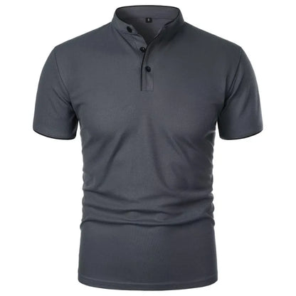 Men's Breathable Half-Button T-Shirt