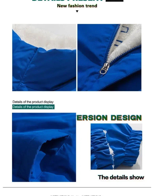 Unisex Reversible Insulated Parka Jacket - Various Colors