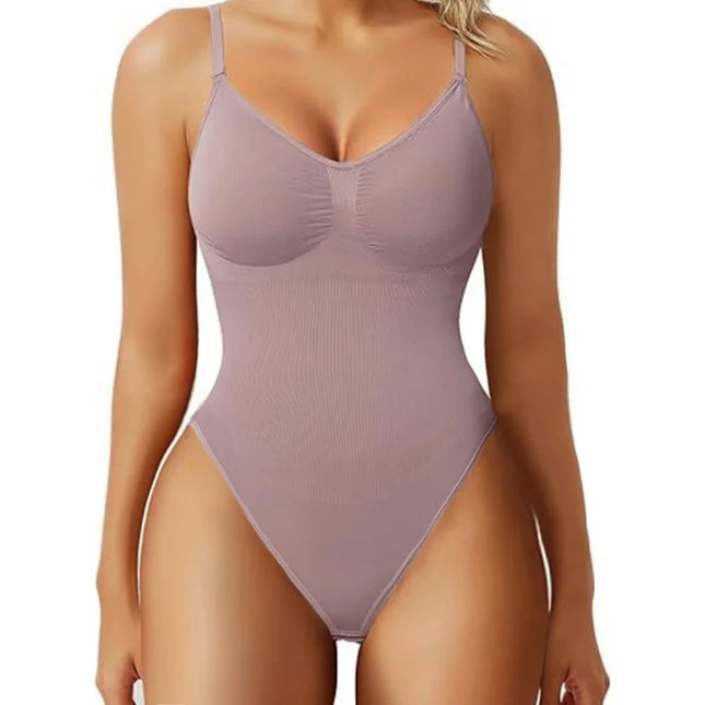 Women's Seamless Ribbed Tummy Control Bodysuit
