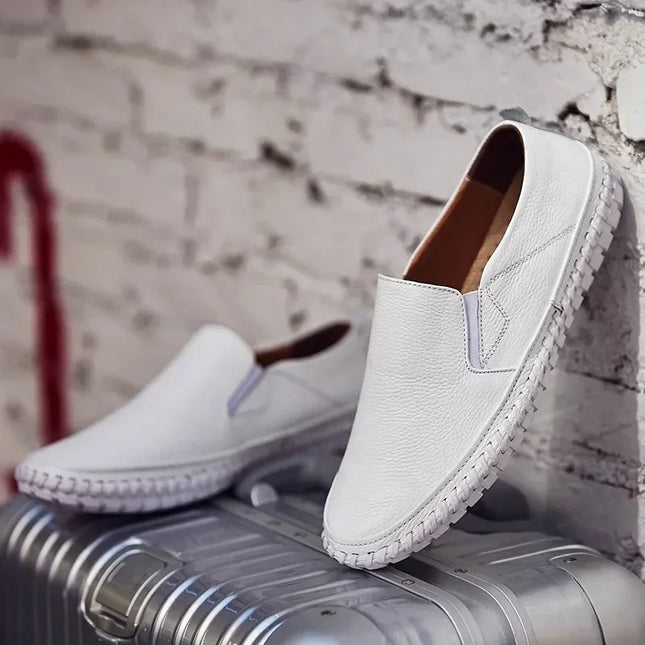 Men's Casual Slip-On Shoes in Genuine Leather