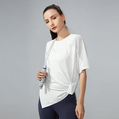 Women's Loose Fit Quick Dry T-Shirts with Split Hem