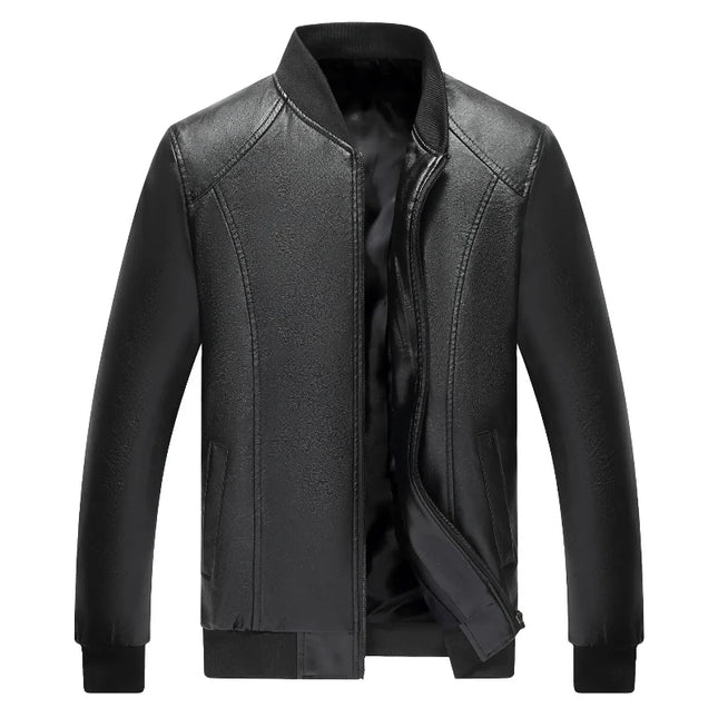 Men's Casual PU Leather Jacket