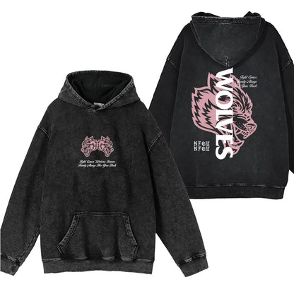 Men's Vintage Washed Printed Hoodie