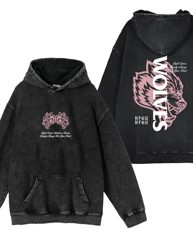 Men's Vintage Washed Printed Hoodie