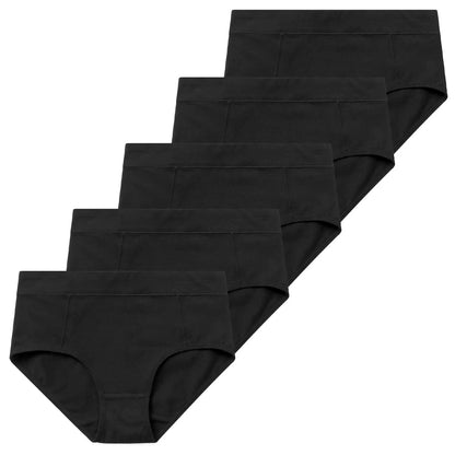 Women's Cotton Mid-High Waist Stretch Briefs - 5-Pack