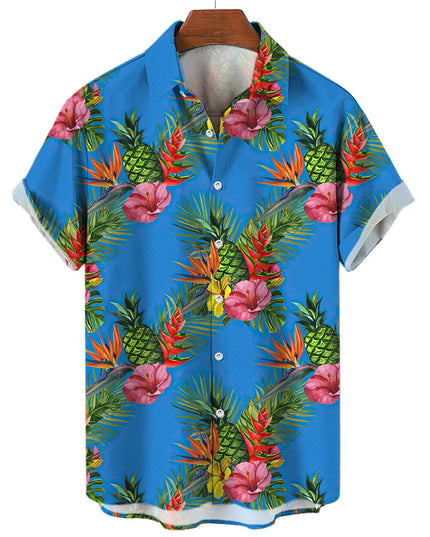Men's T-Shirt with a Variety of Fruit and Animated Print