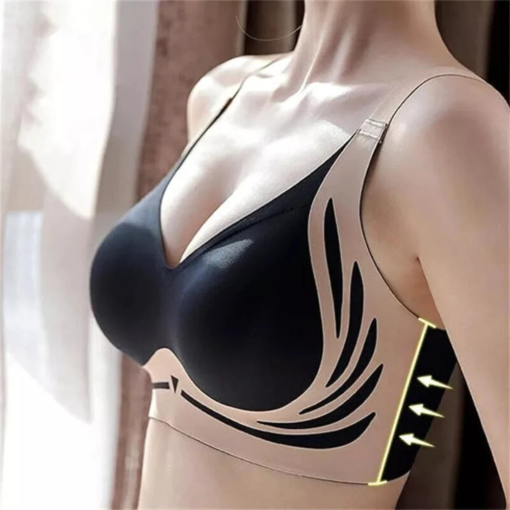 Seamless Women's Adjustable Comfort Bra - Thin, No Steel Ring, Breathable Design