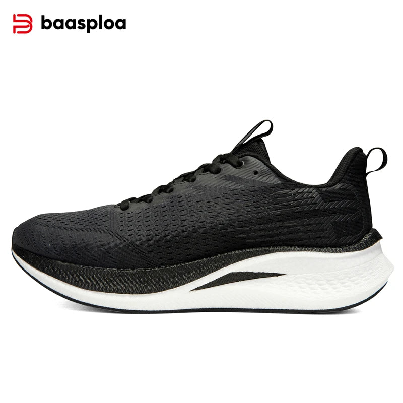 Baasploa Men's Running Shoes - Lightweight Mesh Sneakers with Carbon Plate for Enhanced Performance