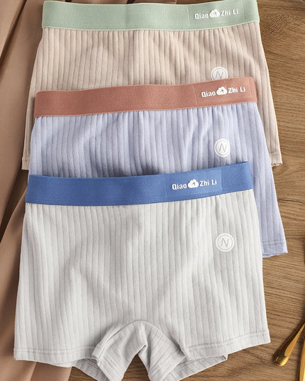 Women's 3-Pack Cotton Striped Breathable Briefs - Comfortable and Stylish Underwear Set