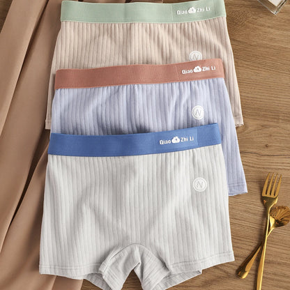 Women's 3-Pack Cotton Striped Breathable Briefs - Comfortable and Stylish Underwear Set