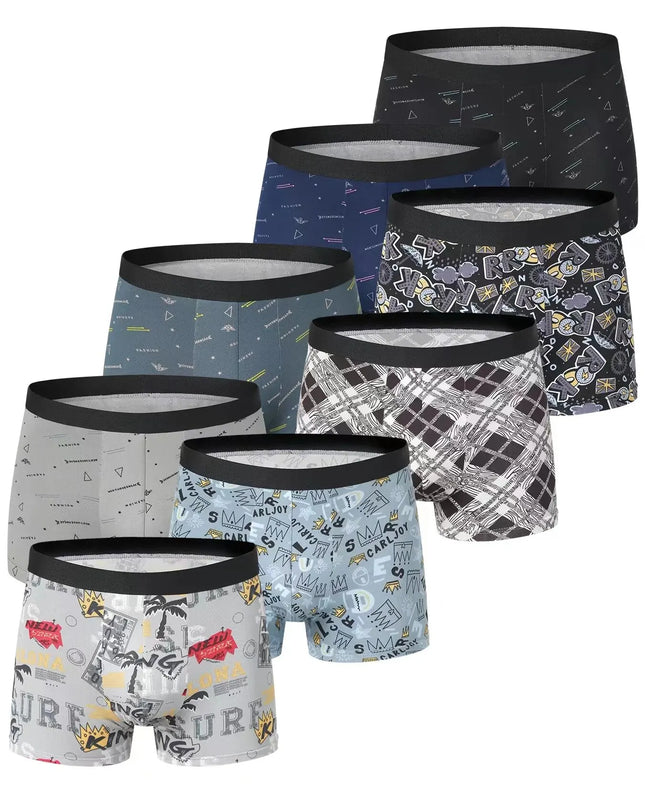 4-Pack Men's Comfortable Elastic Waist Trunks
