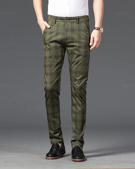 Men's Classic Stripe & Plaid Trousers – Stylish Men's Casual & Formal Pants