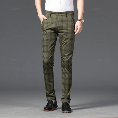 Men's Classic Stripe & Plaid Trousers – Stylish Men's Casual & Formal Pants