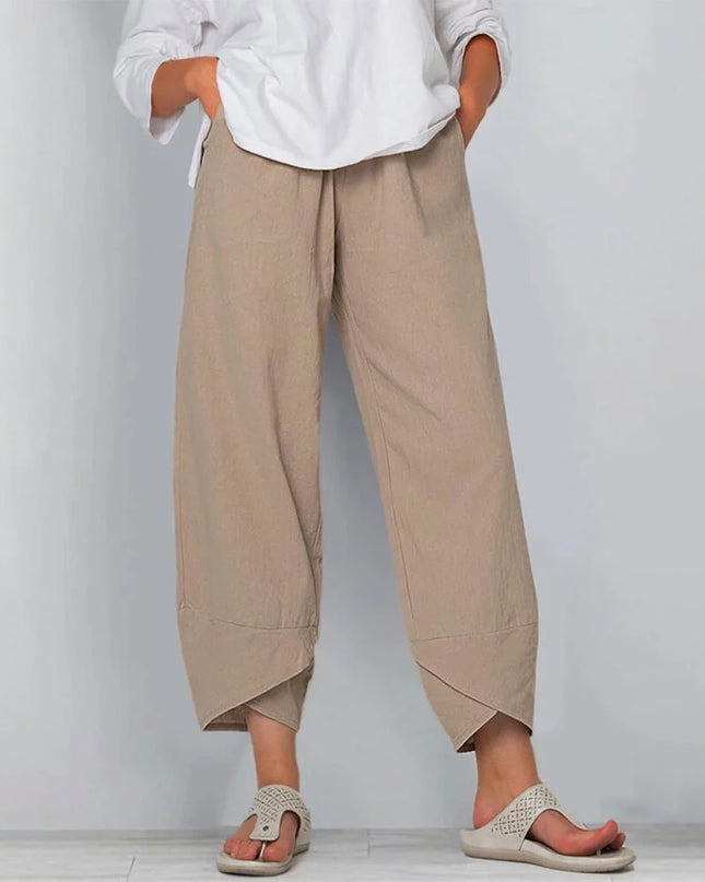 Vintage Printed Women’s Cotton Linen Harem Pants