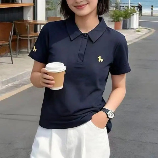 Women's Short-Sleeved Cotton Polo T-Shirt