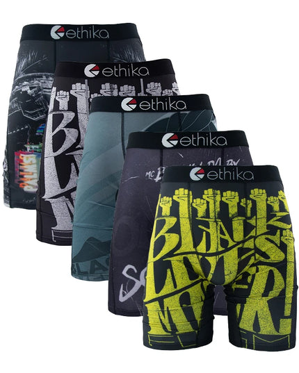 ETHIKA 5-Pack Men's Breathable Mesh Underwear Boxers Shorts