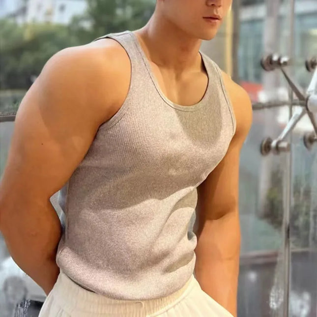 Men's Cotton Breathable Ribbed Vest