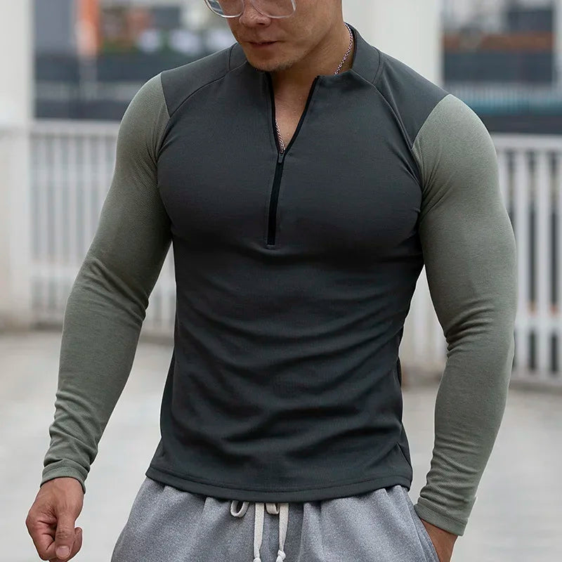 Men's Compression Athletic Long Sleeve Tight Sweatshirt