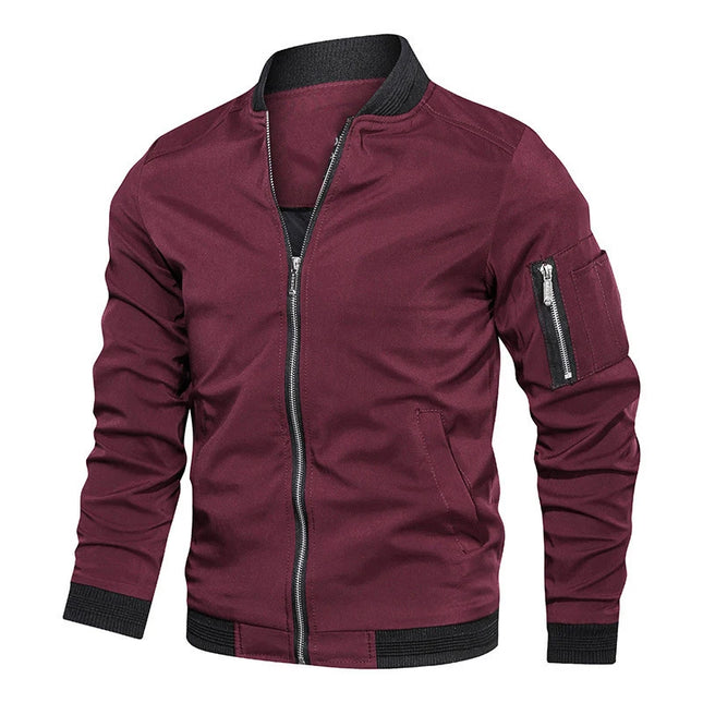 Men's Casual Slim Fit Bomber Jacket
