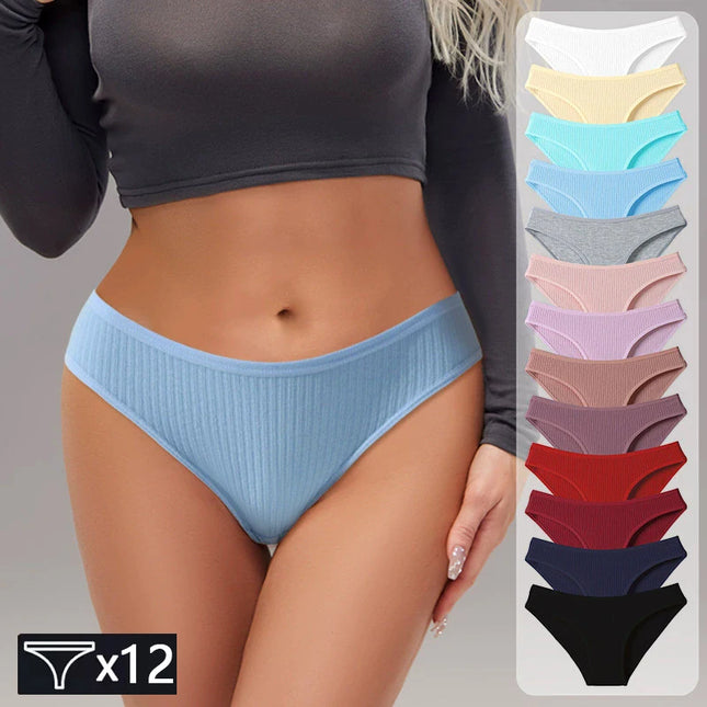 12-Pack Women's Cotton Low-Rise Briefs