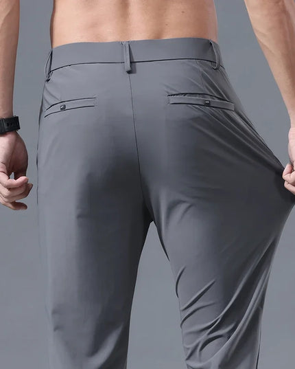 Men’s Slim-Fit Stretch Pants with a Lightweight Elastic Waist