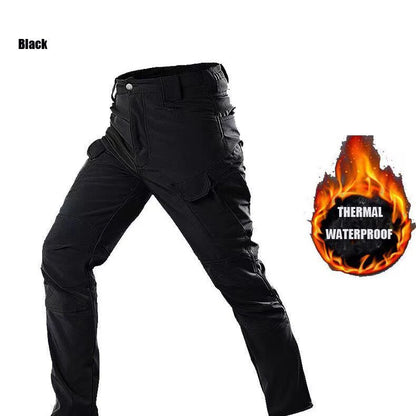 Men’s Waterproof Fleece Cargo Pants – Tactical Hiking Combat Trousers for Men