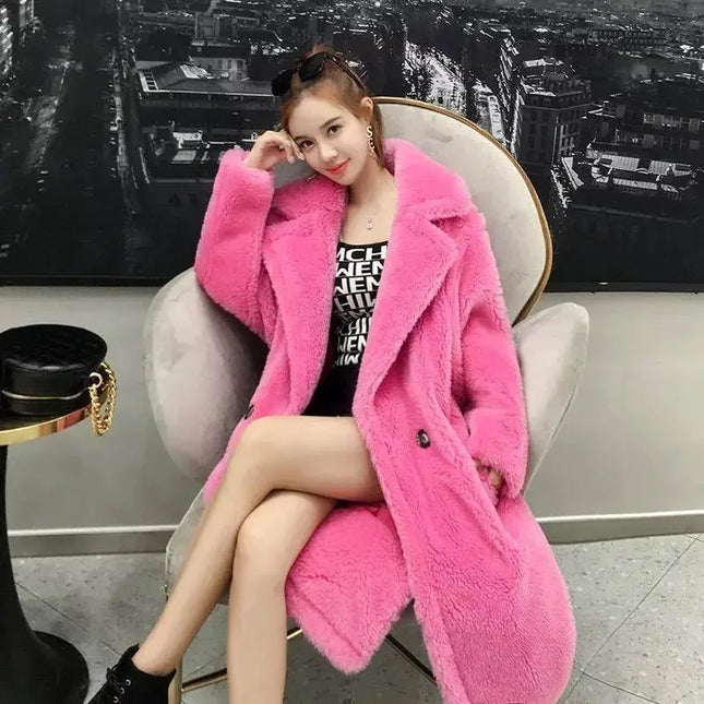Women's Faux Fur Coat - Long, Thick, Warm, Elegant Winter Coat for Women