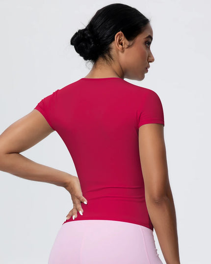 Women's Workout T-Shirt - Quick-Drying, Breathable, Slim Fit