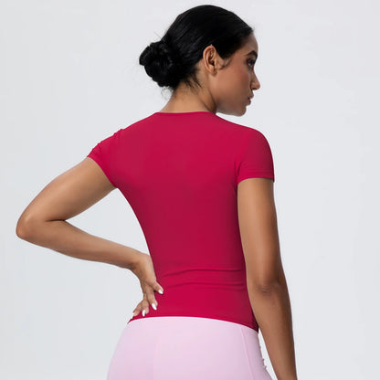Women's Workout T-Shirt - Quick-Drying, Breathable, Slim Fit