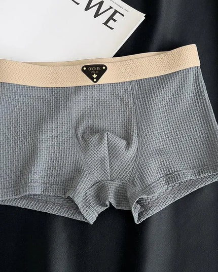 4-Pack Men’s Knitted Plaid Boxer Briefs – Comfortable, Stylish Men’s Underwear