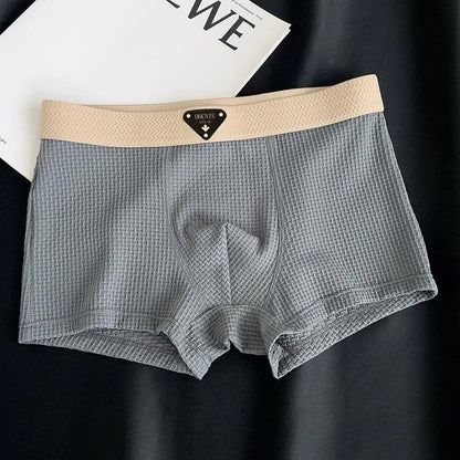 4-Pack Men’s Knitted Plaid Boxer Briefs – Comfortable, Stylish Men’s Underwear