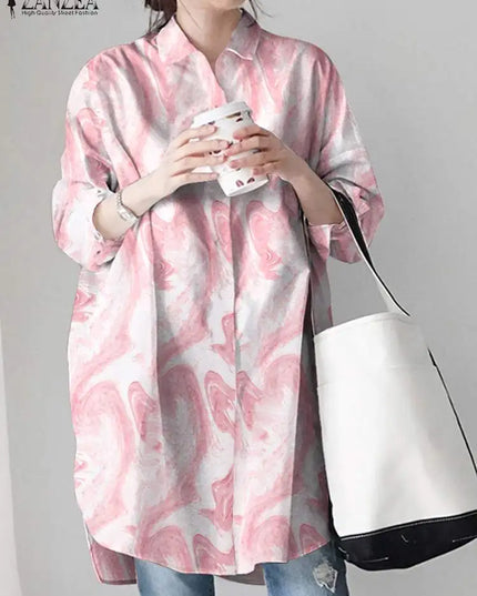Zanzea Elegant Long Sleeve Blouse with Flare Sleeves