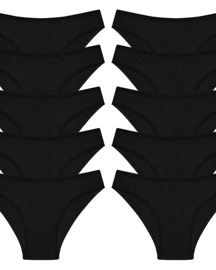FINETOO 10-Pack Women's Cotton Breathable Underwear – Comfortable & Soft Cotton Panties for Women