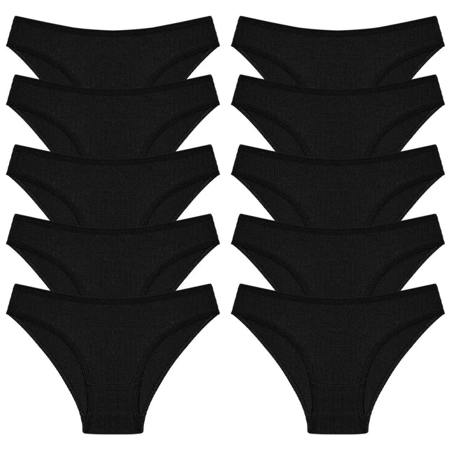 FINETOO 10-Pack Women's Cotton Breathable Underwear – Comfortable & Soft Cotton Panties for Women
