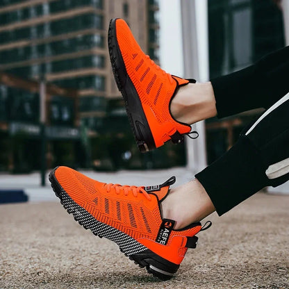 Men's Running Sneakers with Lace-Up Design – Comfortable Athletic Sneakers for Men