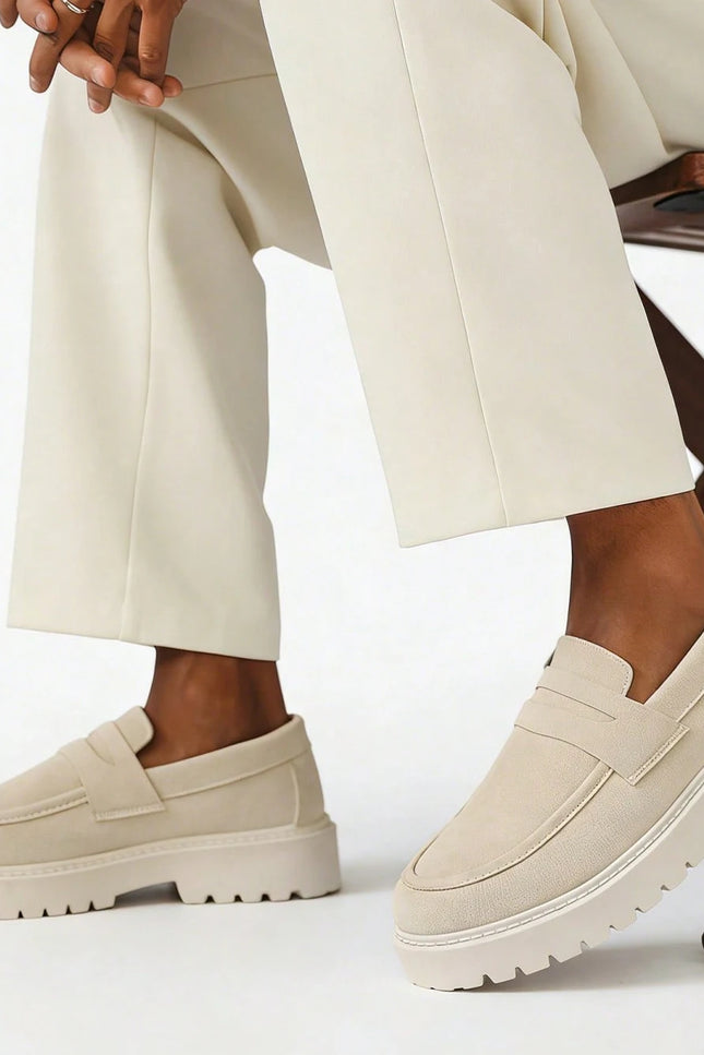 Men's Casual Slip-On Loafers Faux Suede Shoes
