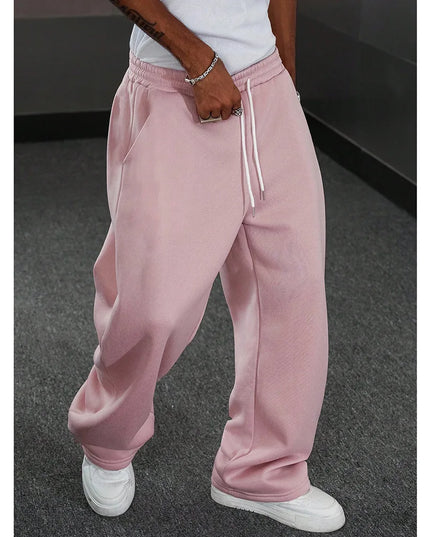Men's Loose Fit Sweatpants - Drawstring Waist, Elastic Waist