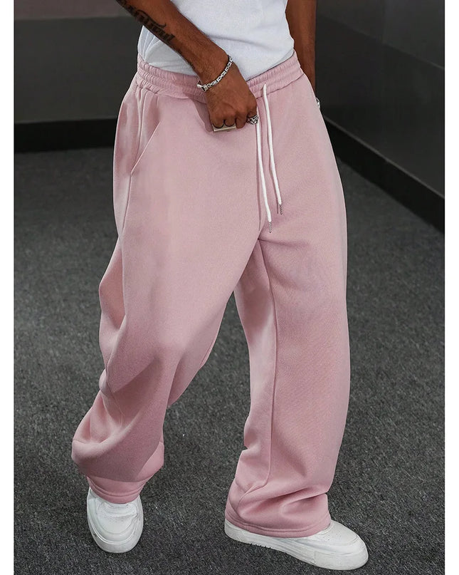 Men's Loose Fit Sweatpants - Drawstring Waist, Elastic Waist