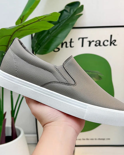 Men's Faux Leather Slip-On Sneakers