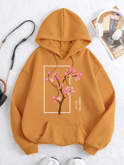 Cherry Blossom Tree in Full Bloom Women’s Loose Hoodie