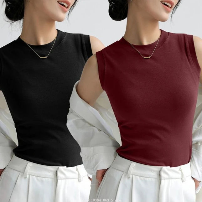 Women's Vest with Round Neck – Comfortable & Stylish Women's Tank Top