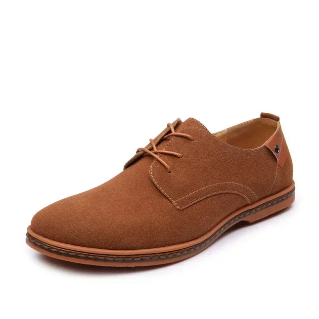 Men's Casual Faux Suede Lace-Up Shoes - Various Colors