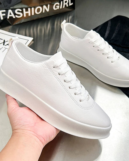 Thick Sole Soft Faux Leather Sneakers for Men