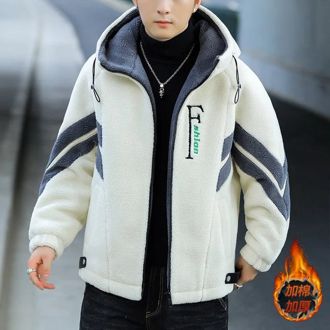 Korean Men's Casual Cotton-Padded Zipper Jacket
