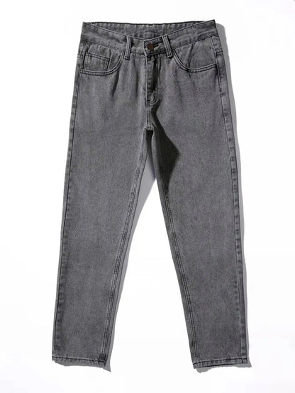 Casual Men's Straight Fit Stretch Denim Jeans