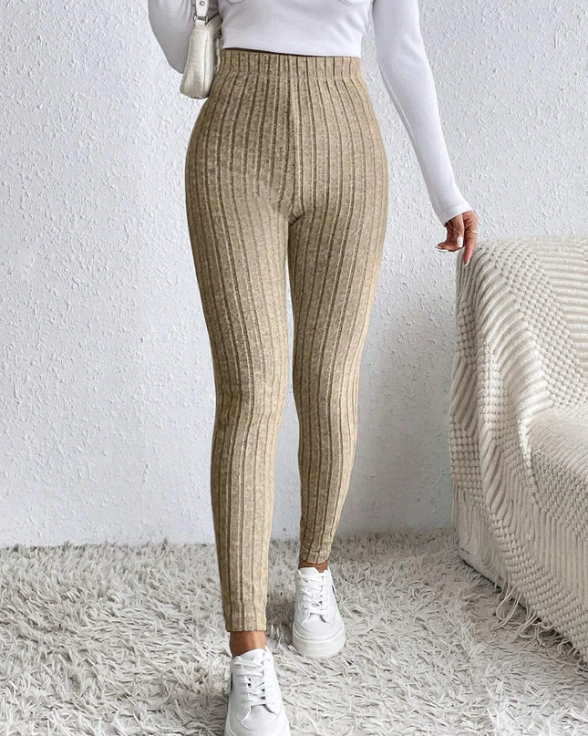 Women's High-Waist Ribbed Leggings