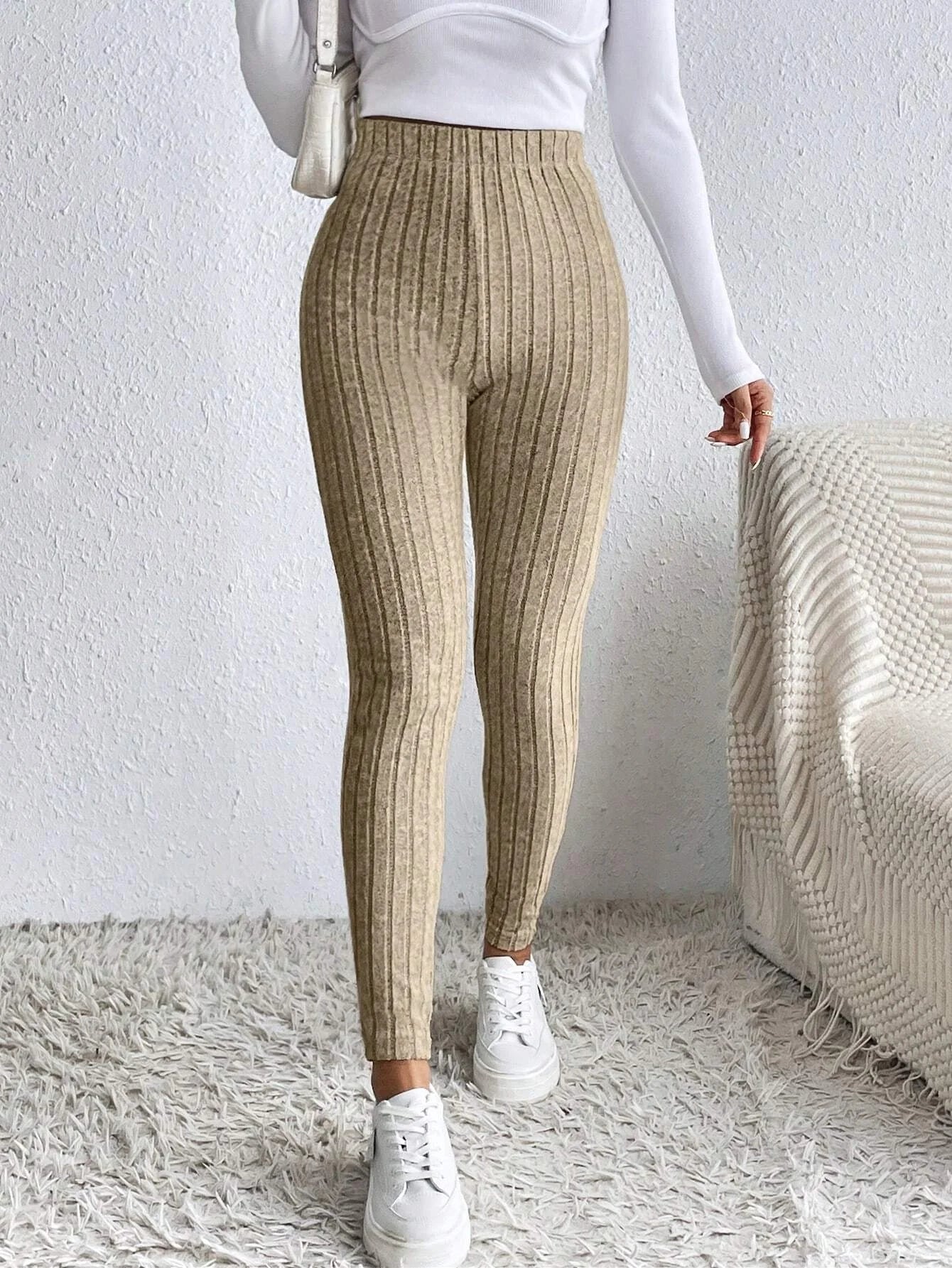 Women's High-Waist Ribbed Leggings