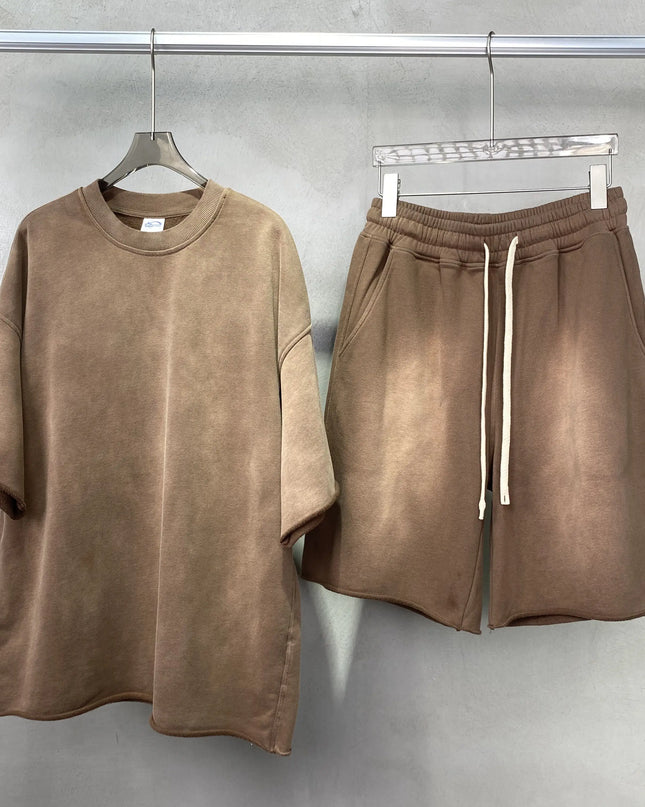 Men's Two-Piece T-Shirt and Shorts Set - Available in Single
